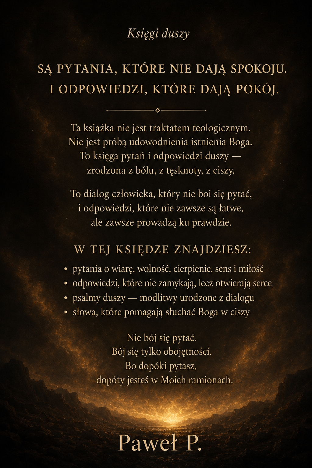 Tył okładki — JESTEM